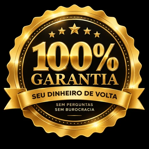 100% Garantia: seu dinheiro de volta, sem perguntas